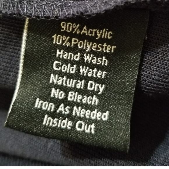 Misook Navy & White Women's Blazer Single Breasted Long Sleeve Notch Collar Sz M - Picture 7 of 8